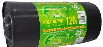 Worki Na Śmieci Eco 120L 25SZT Bardzo Wytrzymale!