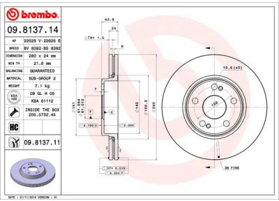 BREMBO 09.8137.11 09.8137.11