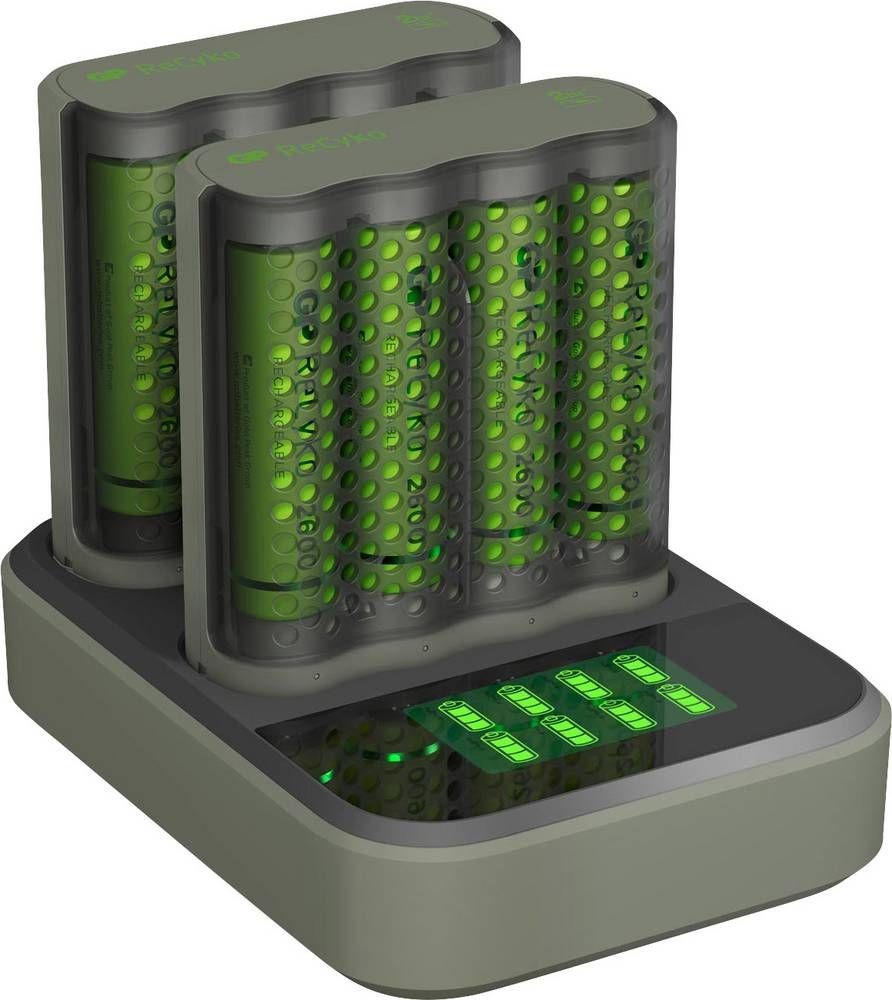 GP Ładowarka  ReCyko USB M451 x2 + stacja dokująca D851 + 8 akumulatorów NiMH AA 2600 mAh 130M451CD270AAC8 130M451CD270AAC8