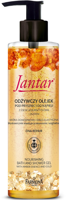 Jantar Jantar Odżywczy olejek pod prysznic i do kąpieli z esencją bursztynową i złotem 400ml 37562-uniw