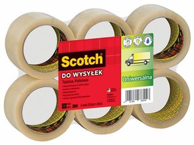 Scotch 3M Taśma pakowa do wysyłek Hot-melt (371), 50mm, 66m, transparentna 3M-XX004803829