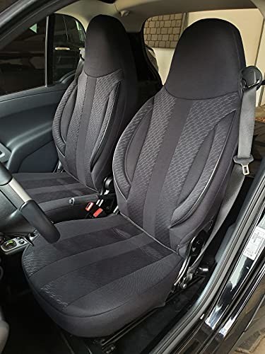 BREMER SITZBEZÜGE BREMER SITZBEZÜGE Pokrowce na siedzenia kompatybilne z Smart fortwo 451 kierowcą i pasażerem od 2007-2014 MD504 czarne 4064849985412