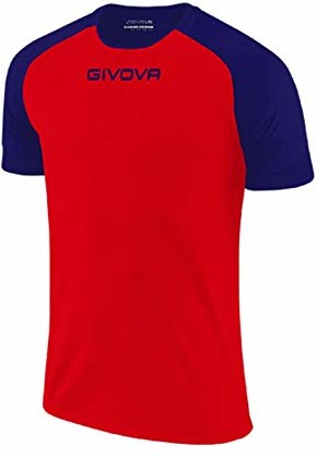 Givova givova Męski t-shirt, czerwony/niebieski, M