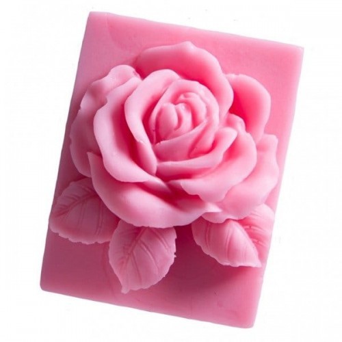 LaQ LaQ, Happy Soaps, naturalne mydło glicerynowe Różowa Róża w Prostokącie, 90 g