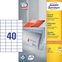 Avery Zweckform Etykiety uniwersalne trwałe A4 52,5 x 29,7mm 100 arkuszy Zweckform 3651