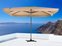 Beliani Parasol ogrodowy - mokka - 297x297 cm - na wysiegniku - metalowy - MONZA
