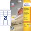 Avery Zweckform Etykiety usuwalne A4 63,5 x 38,1mm 25 arkuszy Zweckform L6023REV-25