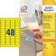 Avery Zweckform Etykiety A4 usuwalne żółte 45,7mm x 21,2mm 20 arkuszy Zweckform L6041-20