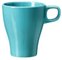 IKEA Kubek, kamionka, turkusowy, 25 cl, wz. FRG 502.348.03
