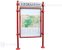 SPL Gablota stojąca z tabliczką, modułowa, dwustronna 1600x1200 mm - 1600x1200 mm