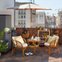 Blooma Parasol drewniany Capri 2 5 m taupe