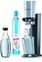 SodaStream Crystal ekspres do napojów gazowanych, w zestawie 1 nabój z dwutlenkiem węgla o pojemności 60 l i 2 szklane butelki o pojemności 0,6 l, kolor tytan/srebrny 1016512497