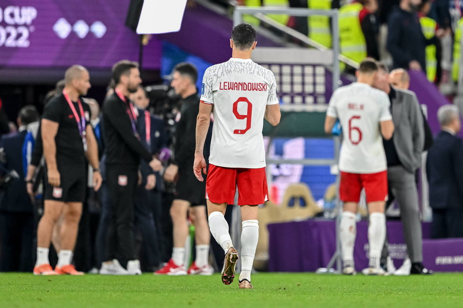 Robert Lewandowski (Polska 1:3 Francja, 04.12.2022 r.).