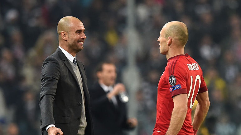 Josep Guardiola i Arjen Robben