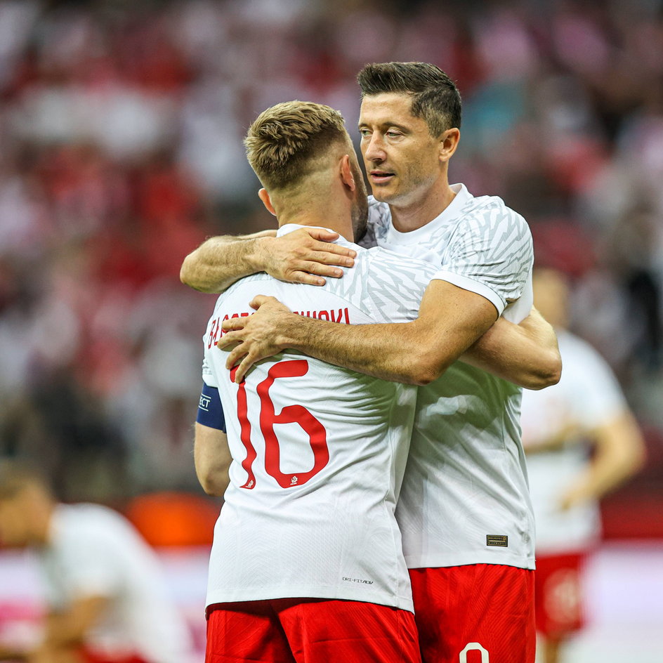 Jakub Błaszczykowski i Robert Lewandowski podczas meczu z Niemcami (1:0)