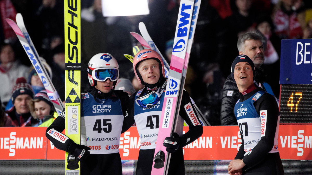 Kamil Stoch, Dawid Kubacki i Piotr Żyła