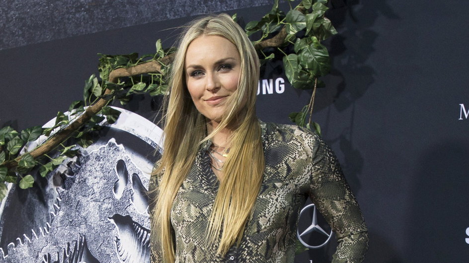 Vonn poses at the premiere of "Jurassic World" in Hollywood