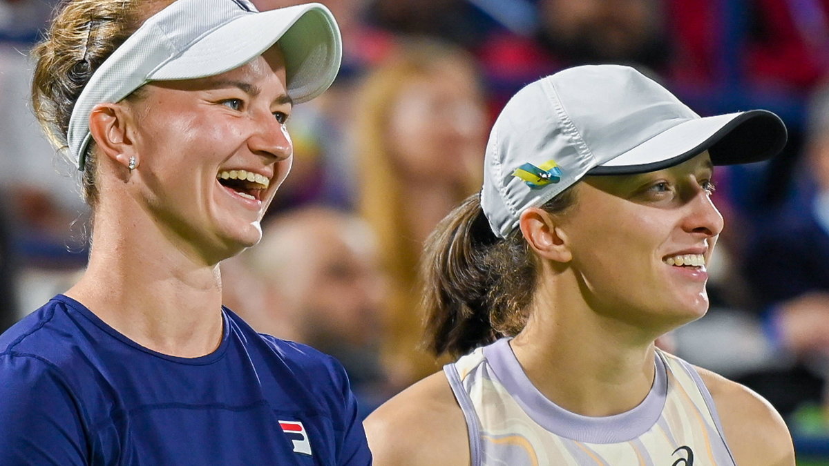 Barbora Krejcikova i Iga Świątek po turnieju WTA w Dubaju