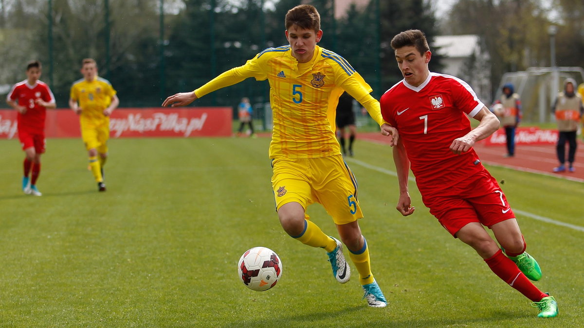 Pilka nozna. UEFA Development U16. Polska - Ukraina. 17.04.2017