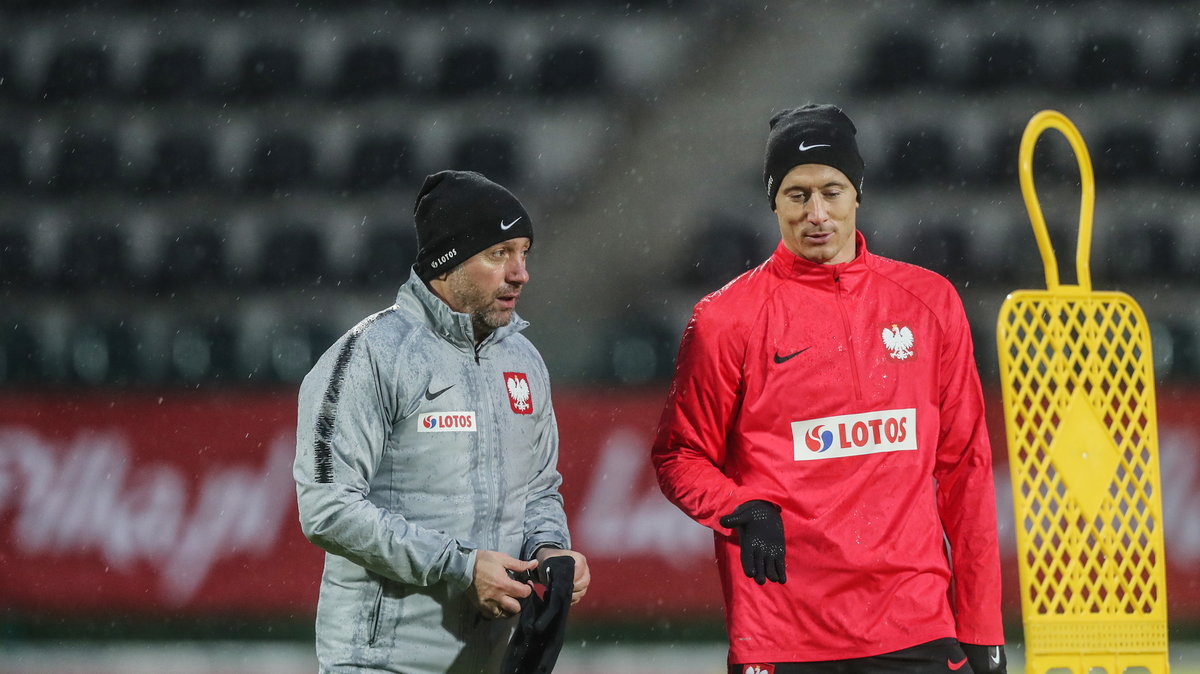 Jerzy Brzęczek i Robert Lewandowski