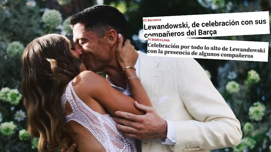 Hiszpańskie media o "drugim ślubie" Anny i Roberta Lewandowskich