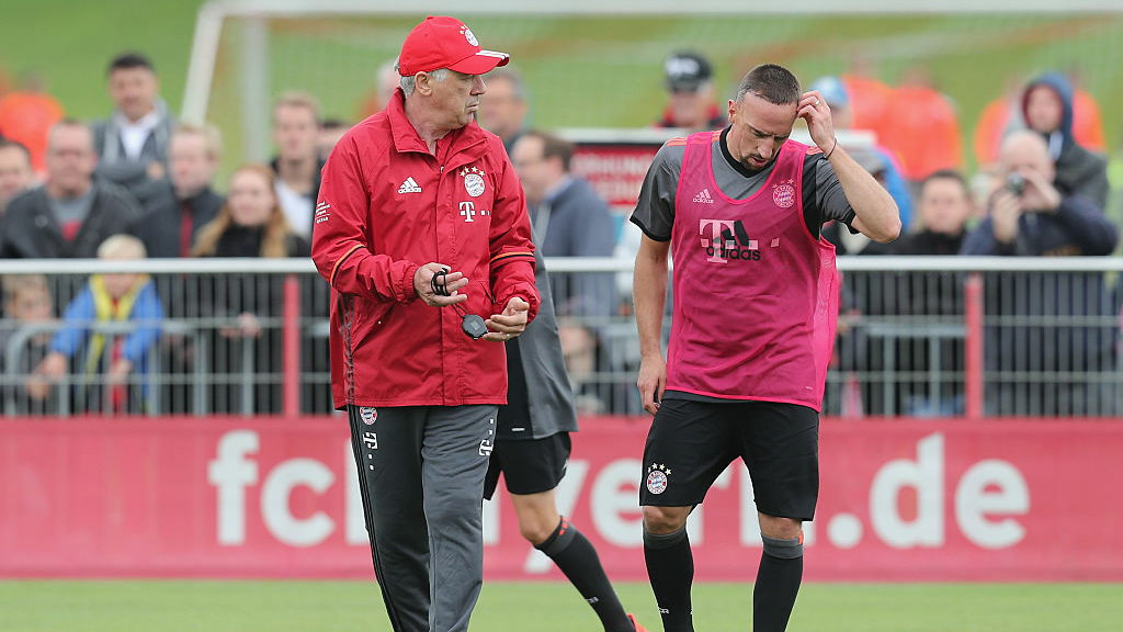 Carlo Ancelotti i Franck Ribery