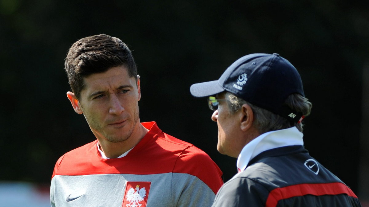 Robert Lewandowski i Adam Nawałka