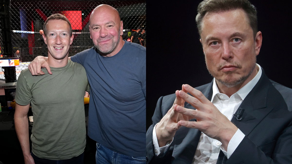 Od lewej: Mark Zuckerberg, Dana White i Elon Musk