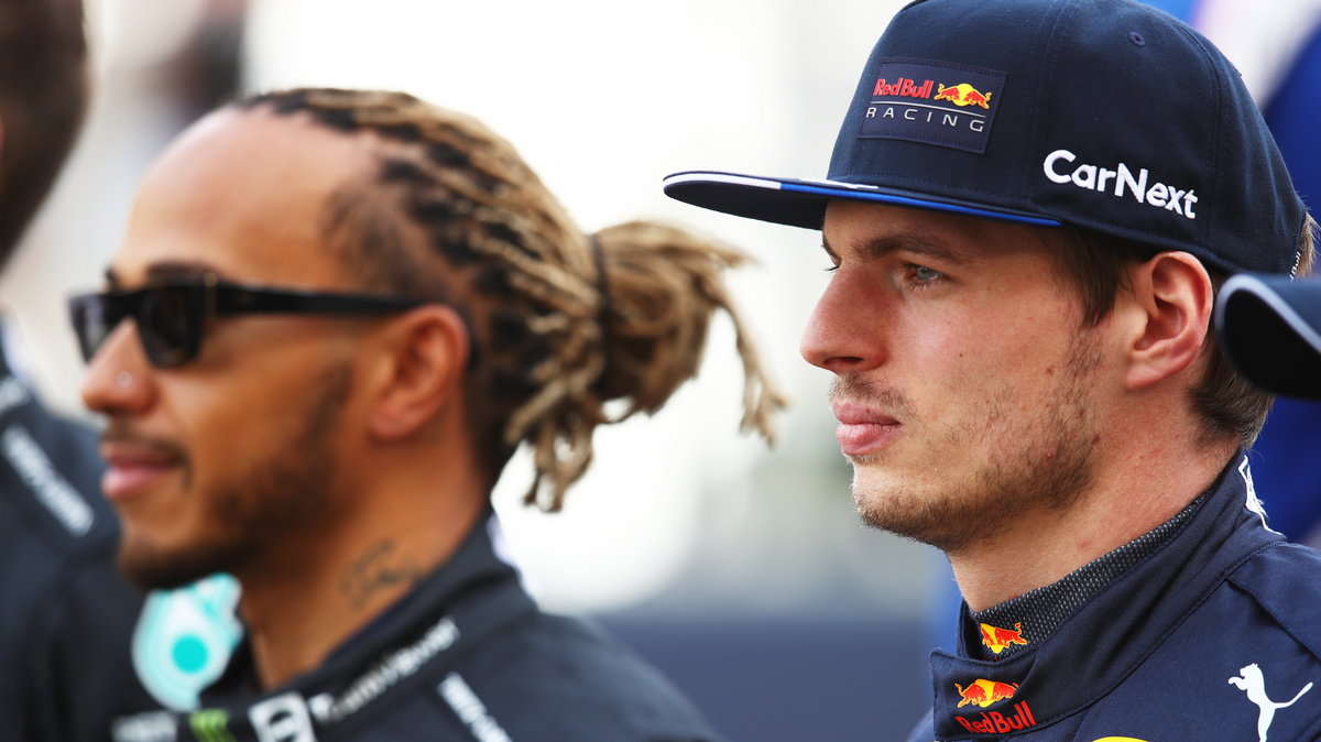 Od lewej: Lewis Hamilton i Max Verstappen