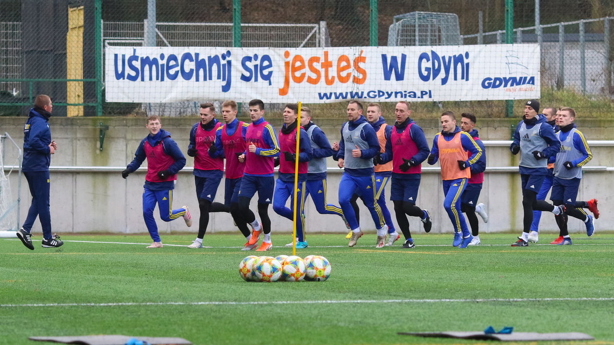 Trening Arki Gdynia przed rundą wiosenną sezonu 2019/2020