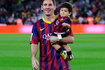 Thiago Messi z tatą (wrzesień 2013)