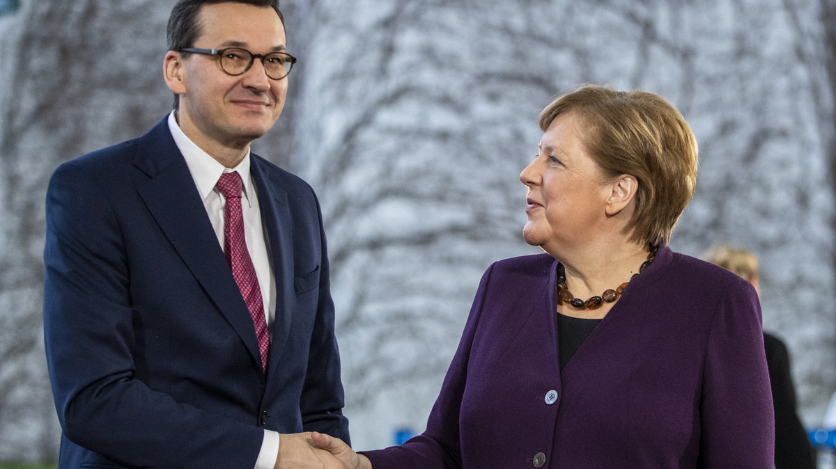 Mateusz Morawiecki i Angela Merkel