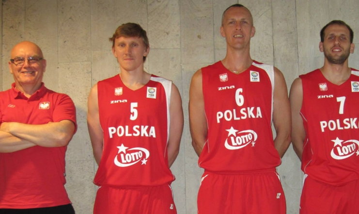 Reprezentacja Polski 3x3 w 2014 r. Lewandowski z numerem 6