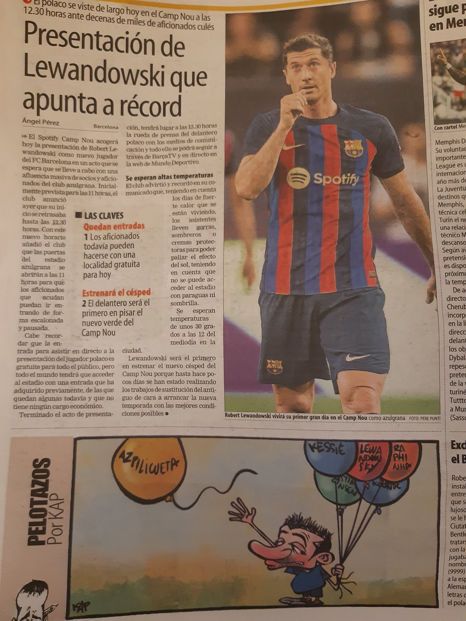 Mundo Deportivo - artykuł o Lewandowskim