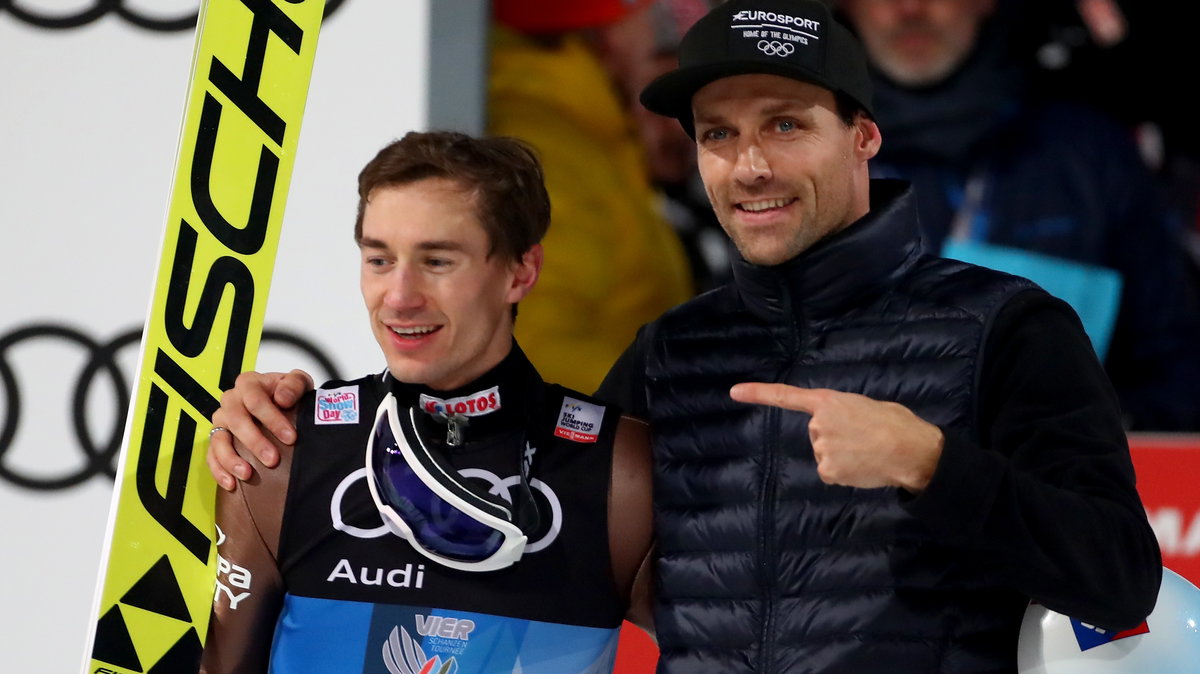 Sven Hannawald (P) i Kamil Stoch