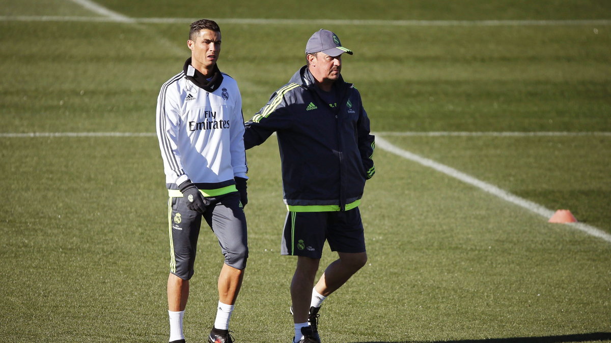 Cristiano Ronaldo (L) i Rafael Benitez