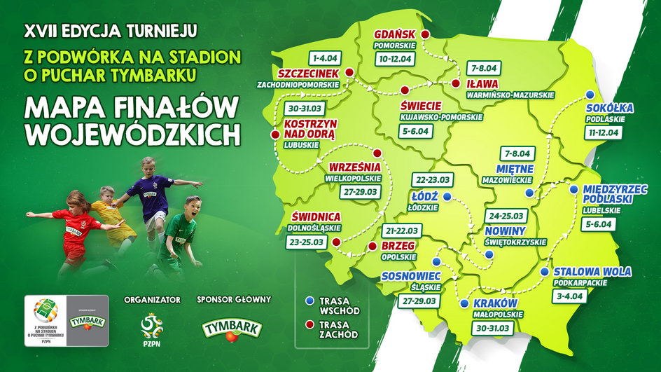 Mapa finałów wojewódzkich