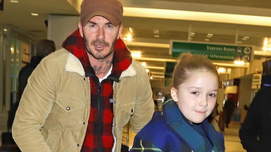 David Beckham z córeczką Harper