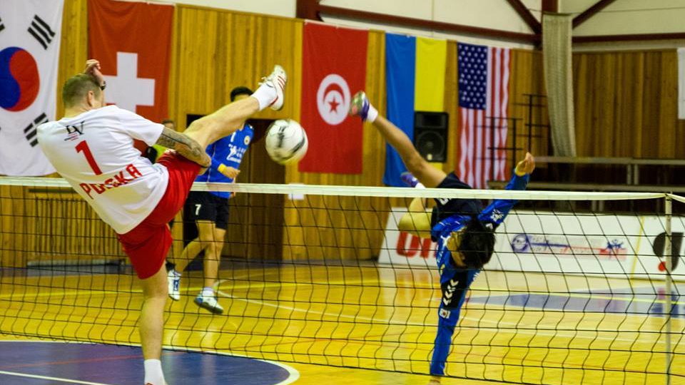 Jeden z meczów Polaków na MŚ w futnecie