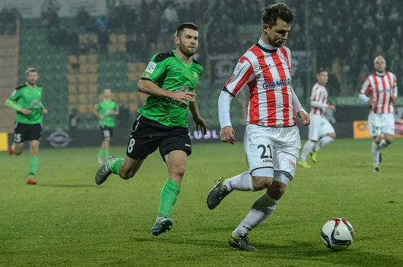 PIŁKA NOŻNA EKSTRAKLASA ZAGŁĘBIE LUBIN CRACOVIA (Grzegorz Piesio Hubert Wołąkiewicz)