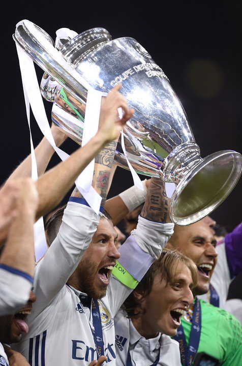 FBL-EUR-C1-JUVENTUS-REAL MADRID-TROPHY