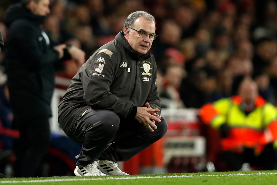 Marcelo Bielsa podczas meczu Leeds – Barnsley.