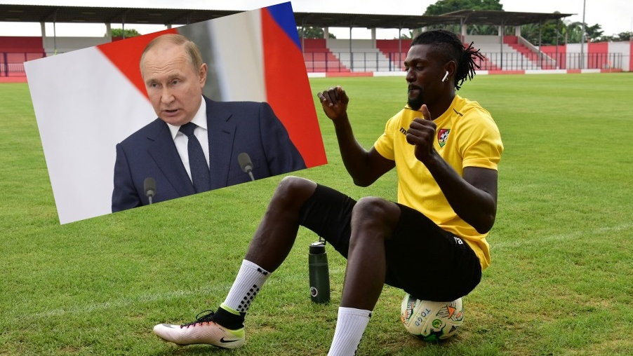 Emmanuel Adebayor zadeklarował poparcie dla Władimira Putina