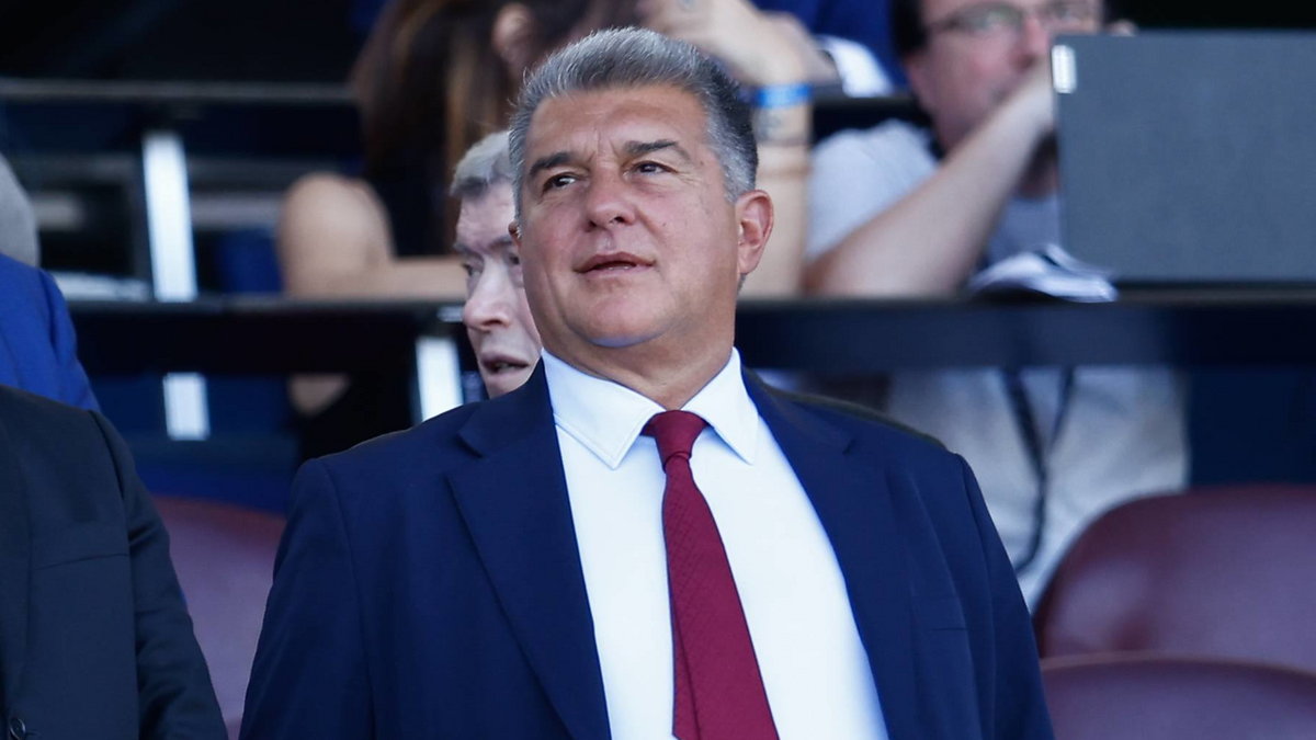 Joan Laporta podczas meczu Getafe — FC Barcelona