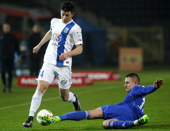 PIŁKA NOŻNA EKSTRAKLASA RUCH CHORZÓW - LECH POZNAŃ (Michał Koj i Dawid Kownacki)