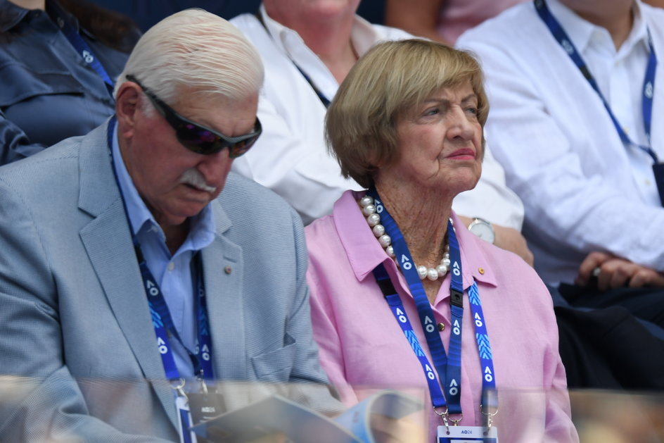 Margaret Court z mężem Barrymore'm