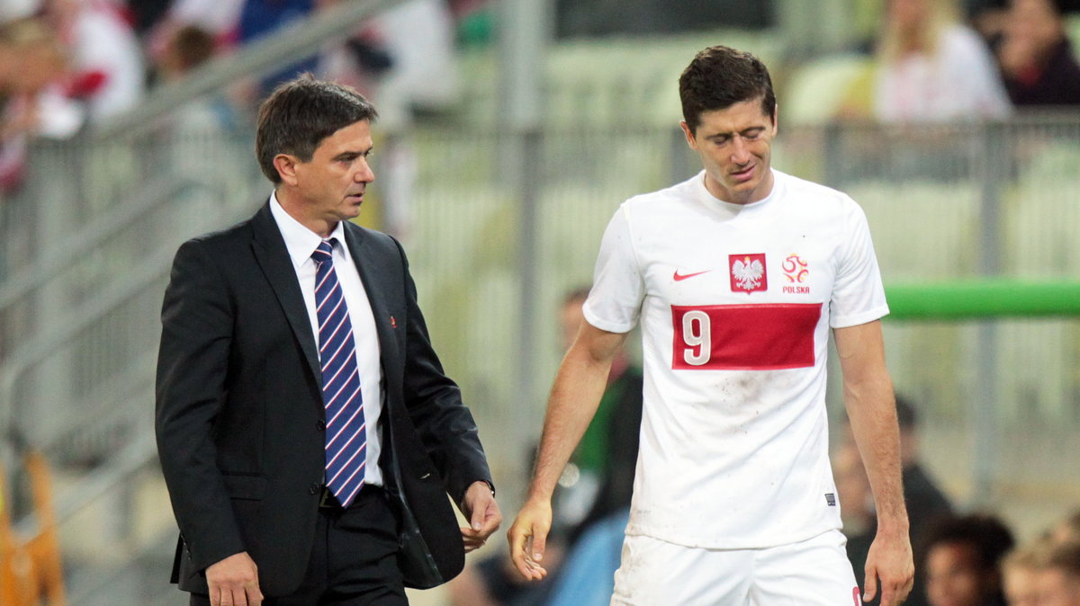 Robert Lewandowski (P) i Waldemar Fornalik (L)