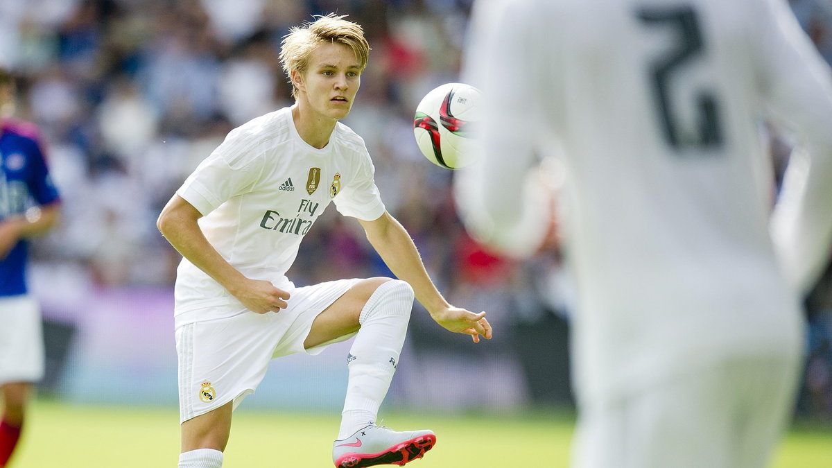 Real Madrid's Martin Odegaard during a friendly match between Valerenga IF and Real Madrid at Ullevaal Stadium in Oslo, Norway on August 9, 2015. AFP PHOTO / NTB SCANPIX / Vegard Wivestad Groett +++NORWAY OUT / AFP / NTB SCANPIX / VEGARD WIVESTAD GROETT