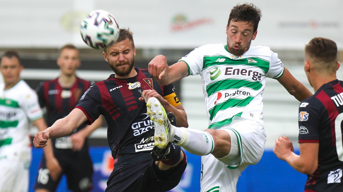 Mario Maloca (Lechia Gdańsk) i Kamil Drygas (Pogoń Szczecin)