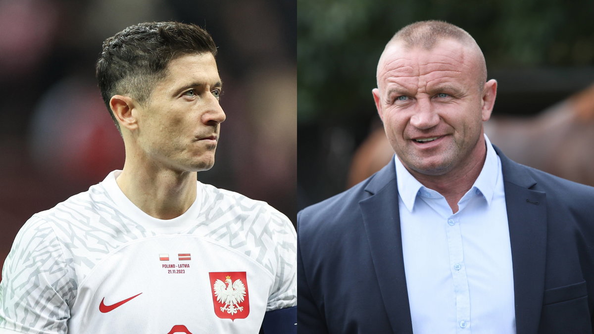 Od lewej: Robert Lewandowski i Mariusz Pudzianowski